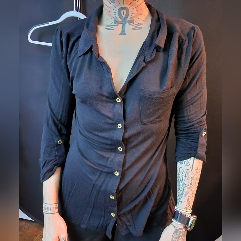 Black Button Up